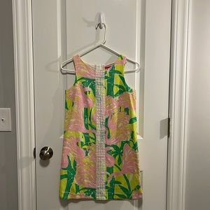 Pink and green summer dress